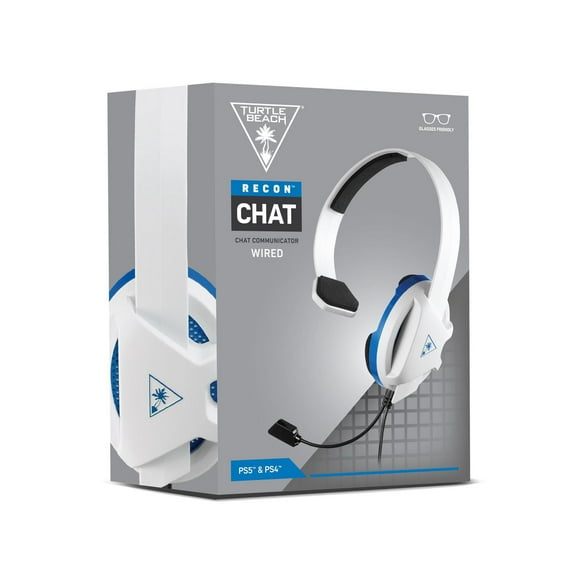 Casque de chat RECON CHAT WHITE de TURTLE BEACH® pour PS4™ Pro, PS4™ et PS5™ Playstation 4