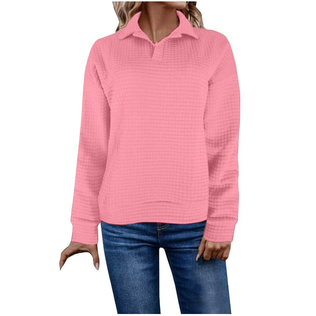 Timegard Sweatshirts pour Femmes Col Montant Manches Longues Ample Confortable Pull Tops Automne Hiver Mode