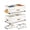 White, variant on Under Bed Storage Chest White 65L XXL Adjustable Rolling Storage for Shoes Clothes Blankets