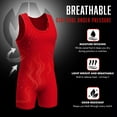 thumbnail image 4 of Matman Edge Malla de Lucha para Hombre y Niño, Spandex, Color Sólido (Rojo, Grande), 4 of 7