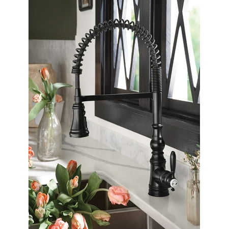 Moen S73104Orb Rubbed Bronze One-Handle Pulldown Kitchen Faucet