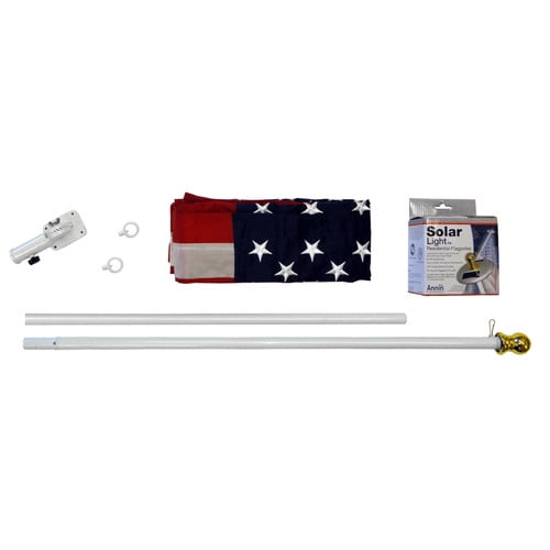 Photo 1 of Annin Flagmakers Spinning Flagpole with US Flag and Mini Solar Light Set