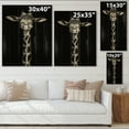 thumbnail image 4 of Designart 'Portrait Of A Giraffe In Monochrome' Farmhouse Print on Natural Pine Wood, 4 of 5