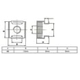 thumbnail image 3 of Unique Bargains 20Pcs M6 x 1mm Pitch 304 Stainless Steel Cage Nuts for Sever Rack Furniture, 3 of 3