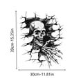 thumbnail image 3 of Halloween Skull Wall Stickers, Realistic PVC Decals, Self-Adhesive Spooky Decor for Living Room Bedroom Door, 3 of 7
