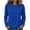 Blue, variant on yillto Womens Long Sleeve Shirts Cotton Crewneck Basic Tees Tops Soft Comfy Solid Color Tshirts