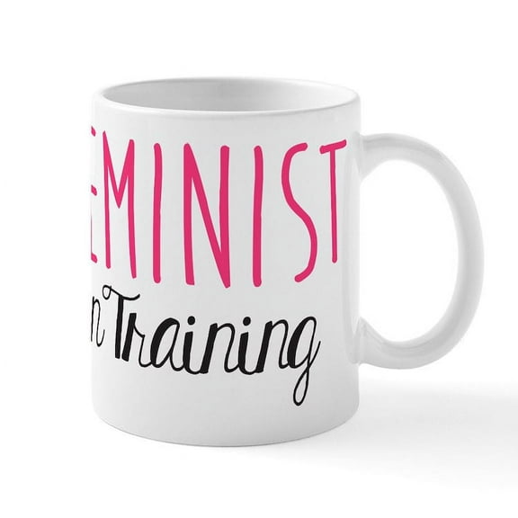 CafePress - Feminist In Training Mug - 11 oz Ceramic Mug - Novelty Coffee Tea Cup