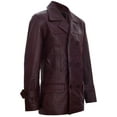 thumbnail image 2 of Mens Leather CowHide German Peacoat-Epping in Burgundy, 2 of 5