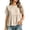 Beige, variant on Dxzfnsa Short Sleeve Shirts for Women Casual Spring Summer Tops Ribbed Knit Striped Womens Tops Crewneck Loose Fit T Shirts S-2XL