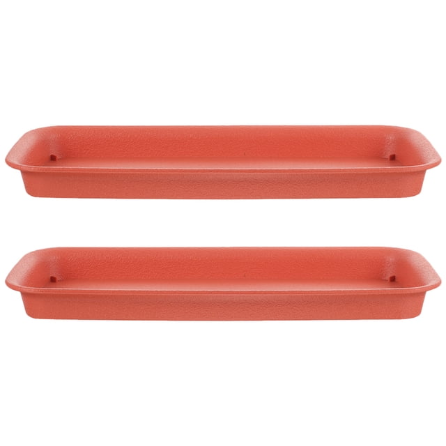 Miangastore 2Pcs Rectangular Flowerpot Water Tray Rectangular Plant Saucer Garden Plant Pot Holder Tray