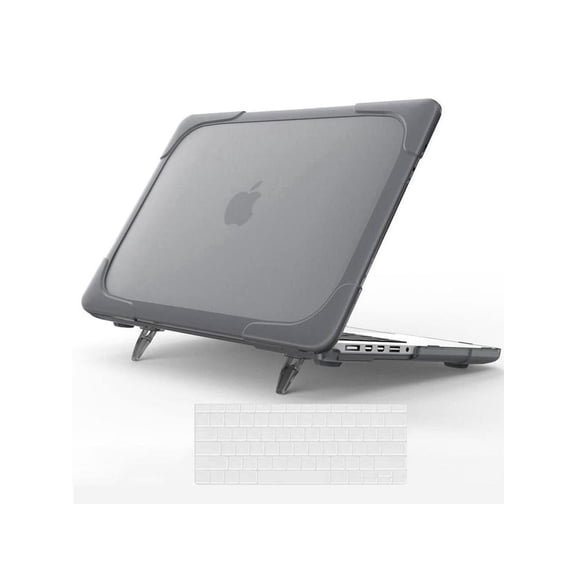 For MacBook Pro 13 Inch Retina Case (Version 2015/2014/2013) [Heavy Duty][Snap on][Dual Layer] Hard Cover with Foldable Stand & Keyboard Cover for Mac Pro Retina 13.3 Model A1502 A1425
