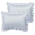 thumbnail image 1 of Unique Bargains Satin Pillowcase Ruffled Pillow Shams Silky Sateen Pillow Cases Covers, 1 of 8