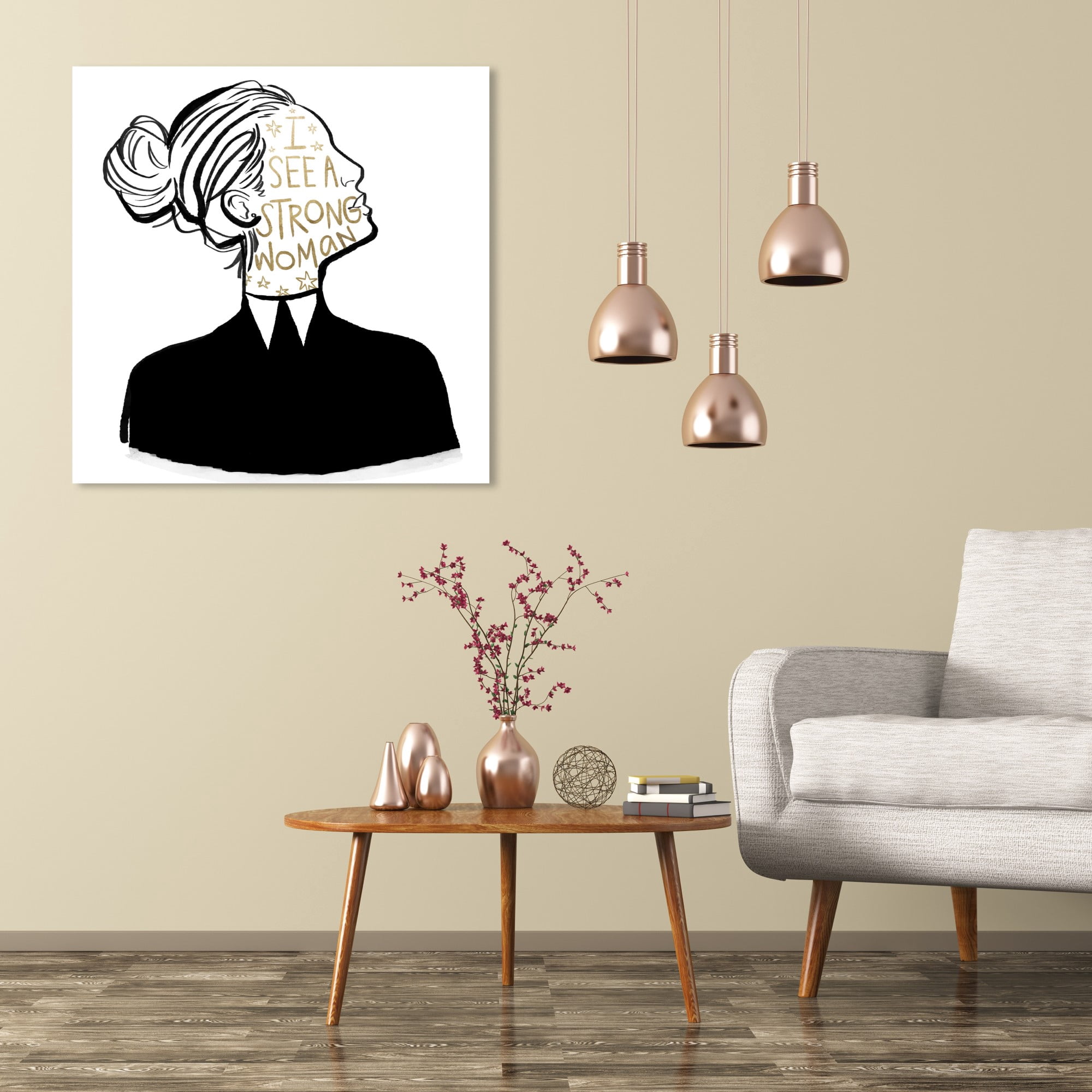 Wynwood Studio 'City Icon' Typography and Quotes Wall Art Canvas Print - Black, Gold, 20" x 20"