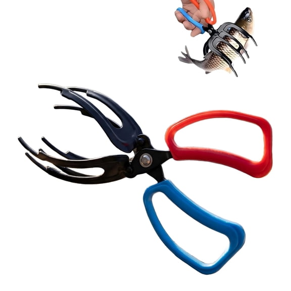 2-Pack Fishing Pliers Gripper: 2/3 Claw Fish Grip Tool with Three-Toothed Metal Clamp for Freshwater Fish Control and Tackle Holding