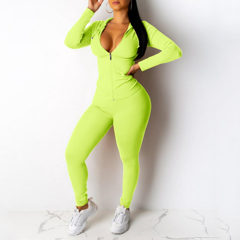 HSMQHJWE Pant Suits For Women Dressy Wedding Guest Petite Dress For Women  Plus Size Ladies Zip Hooded Two Piece Activewear Long Sleeve Top And Casual  Pants Set With Foam 