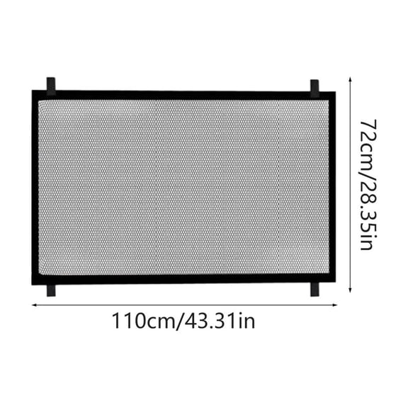 Dog Gate for Stairs,Mesh Pet Gate for Providing a Safe Enclosure,43.31x28.35" Portable Safety Fence Guard for Stairs and Doorways | 6 Hooks Design