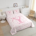 thumbnail image 4 of Erosebridal Initial Y Letter Bedding Full Comforter Set, Cute Bowknot Down Comforter, Dreamy Princess Decor, Reversible 3pcs, 4 of 7