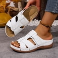 thumbnail image 6 of Womens Slides Sandals with Plantar Fasciitis Arch Support,Dressy Summer Outdoor Beach Walking Shoes Ladies Lightweight Orthotic Slip on Sandals Open Toe Slippers for Women, 6 of 10