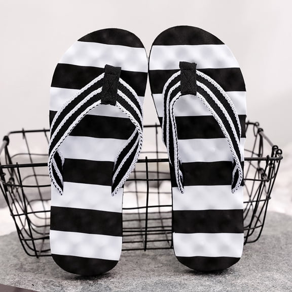 ZTTD Men Shoes Flat Bottom Herringbone Slippers Flip Flops Fashion Summer Sandals Flat Bottom Men's Flip Flops Beach Sandals White