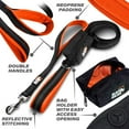 thumbnail image 2 of BLACK RHINO Heavy Duty Dog Leash Double Handle Reflective (6 Feet, Orange), 2 of 3