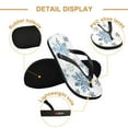 thumbnail image 3 of Unisex Comfort Flip Flops Summer Thong Sandals Non Slip Soles Flip Flop for Beach, Pool, and Daily Wear Watercolor Snowflakes S, 3 of 8