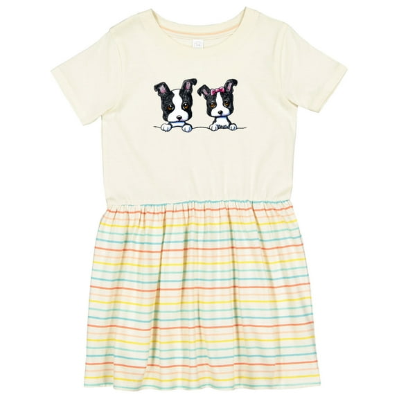 Inktastic Boston Terriers (dark Apparel) Girls Toddler Dress
