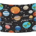 thumbnail image 2 of Cute Childish Solar System Tapestry Wall Hanging Tapestries Happy Colorful Hippie Psychedelic Art Polyester Carpet Wall Decorative for Living Room Bedroom 80x60inch Home Decor Gifts, 2 of 7