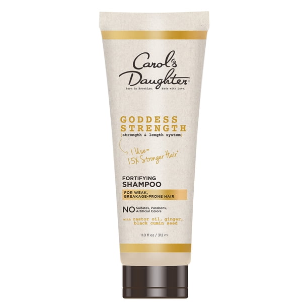 Carol's Daughter Goddess Strength Sulfate Free Shampoo with Castor Oil, Anti Frizz Hair Product, 11 fl oz