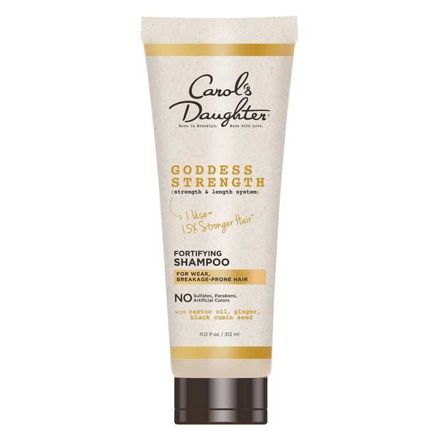 Carol's Daughter Goddess Strength Sulfate Free Shampoo with Castor Oil, Anti Frizz Hair Product, 11 fl oz