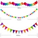 thumbnail image 3 of Decoraciones para fiestas Decoración del festival de cumpleaños - 33 piezas Guirnalda de banderines de confeti de abanico de pompones de papel multicolor para decoración de fiesta, 3 of 5