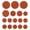 Red, variant on WEUVEB Clarinet Pads 17 Pieces Genuine Red Material Replacement Pads for Clarinet Maintenance and Repair