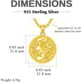 thumbnail image 2 of Yin Yang Necklace 925 Sterling Silver Dragon Scorpion Tiger Wolf Witcher Medallion Scorpio Jewelry Christmas Birthday Gifts for Men Women Unisex, 2 of 7