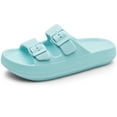 thumbnail image 6 of HARVEST LAND Women Slides Sandals Adjustable Double Buckles Cloud Sandals for Women Summer Beach, 6 of 10