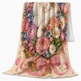 thumbnail image 2 of Ragdoll Cat Floral Bouquet Fireplace Nook Whimsical, Playful Pet Portrait Pattern, Warm Flannel Blanket for Living Room and Bedroom, Cat Lovers Thanksgiving Gift, Pet Lover Home Decor, 2 of 9