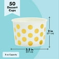 50Pack Paper Ice Cream Cups for Frozen Yogurt, Sundae Bar, Parfaits