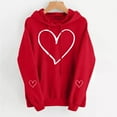 thumbnail image 5 of Valentine Heart Hoodies for Womens Heart Graphic Cotton Fleece Pullover Teens Comfort Soft Festival Sweatshirts Hooded Sweatshirt Long Sleeve Pullover Tops Pockets Trendy Preppy Teen Girls Clothes, 5 of 7