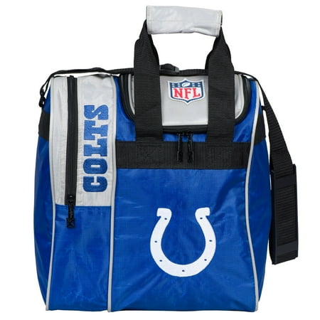 Indianapolis Colts Single Bowling Ball Tote Bag with Shoe Compartment