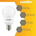thumbnail image 3 of Sunlite 41831 LED A15 Light Bulb, 6 Watts (40W Equivalent), Intermediate Base (E17), 480 Lumens, Dimmable, Frosted Finish, ETL Listed, for Ceiling Fan Use, 2700K Soft White, 6 Count, 3 of 4