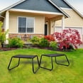 thumbnail image 7 of Outdoor Ottomans,Patio Foot Rest Portable Side Table Solid Steel Frame Small Seat All Weather Footrest for Indoor Outdoor Use 2 Pieces Black, 7 of 7