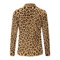 thumbnail image 5 of Jeiento Long Sleeve Women's Golf Shirts, Leopard Print Retro Sports Tops, V Neck Moisture Wicking Quick Dry Sun Protection Top for Court Practice and Outdoor Travel, 5 of 7