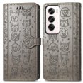 thumbnail image 3 of Funda Cartera FOXDOCK para OPPO Reno 12 , Flip PU con Relieve de Gatos y Perros, Tarjetero y Soporte, 3 of 6