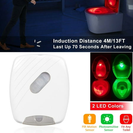 

JLLOM Toilet Night Light LED Motion Activated Sensor Lamp Bathroom Seat Bowl Light US