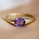 thumbnail image 1 of Anillos De Compromiso De Oro Morado De 18 Quilates Moda Anillo De Dedo Mujeres Accesorios De Joyería De Boda, 1 of 3