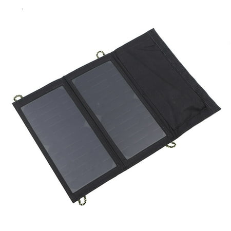 Black High Efficency 5V USB Solar Panel c harger Foldable For Electronics