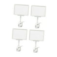 thumbnail image 4 of GUOOL 4 Pcs Pinces Porte-Enseignes Protecteur de Cartes Réutilisable Pivotant Étiquettes de Prix Pinces Double Tête pour Expositions Magasins Menu Blanc, 4 of 9