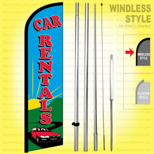 Windless Swooper Flag Kit 15' Tall Feather Banner Sign  wf-h DONUTS