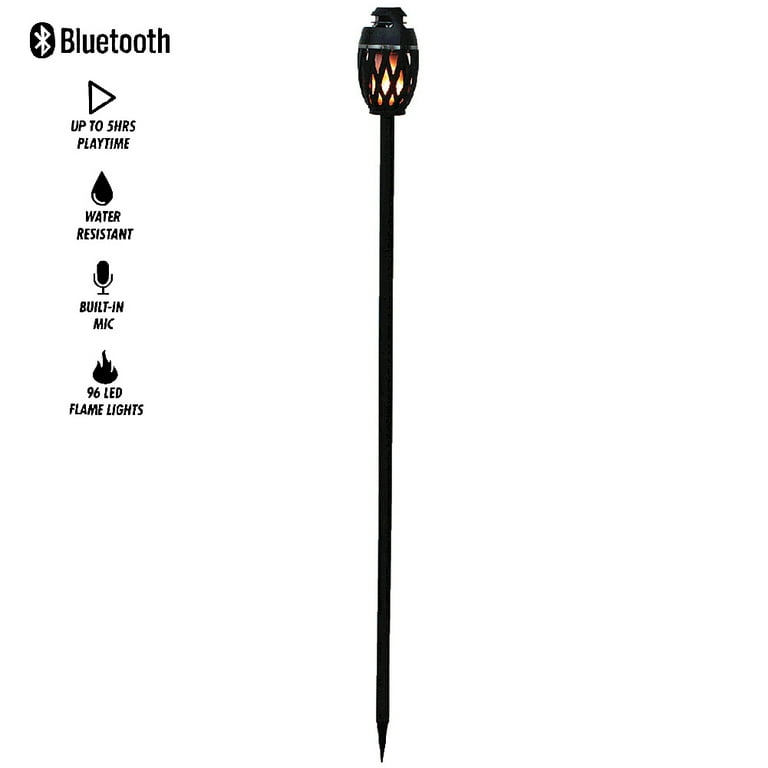 Rechargeable Bluetooth Torch Speaker w LED Flickering Flame Water