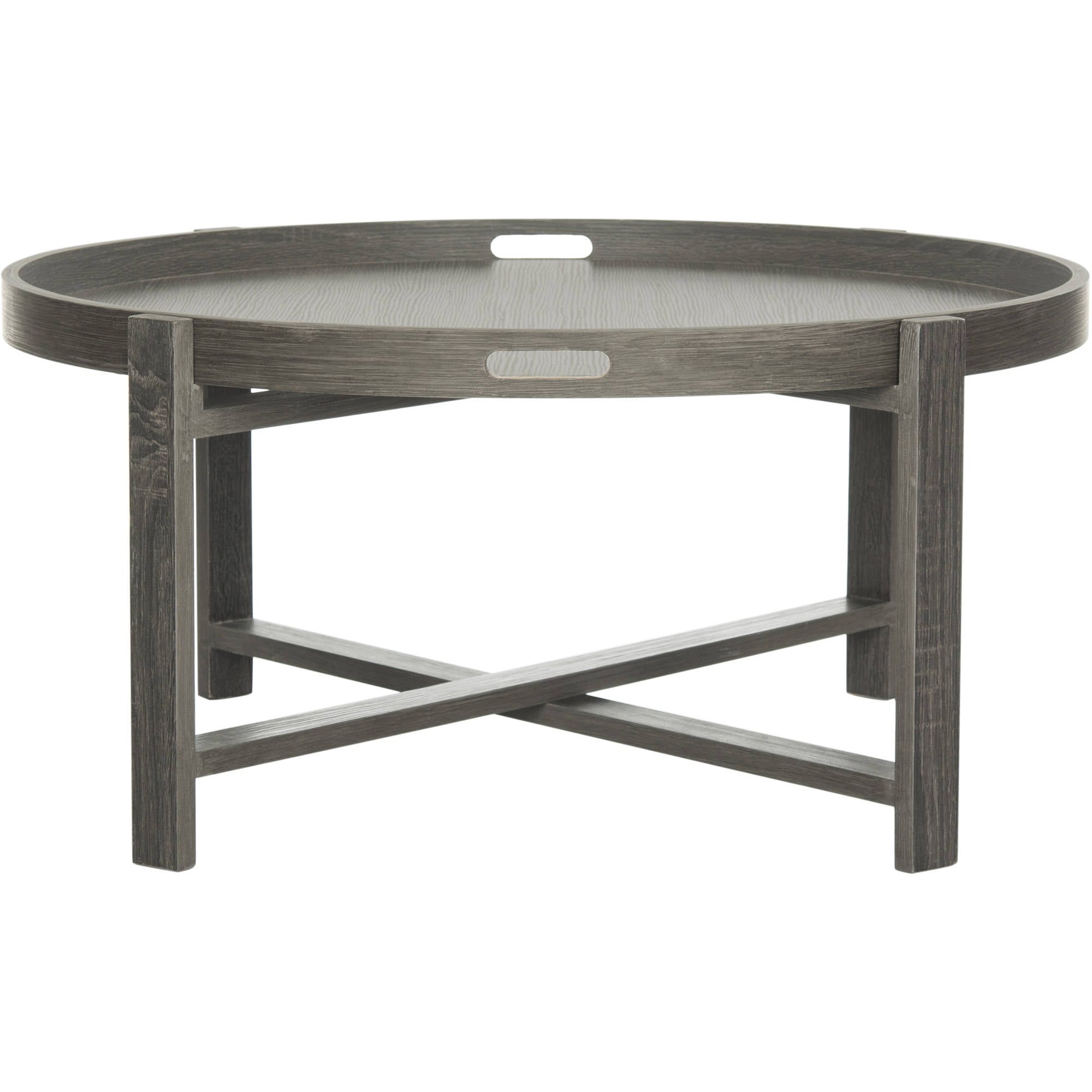 Ethnicraft Accessories Round Tray Tables Set Low Soul Tables