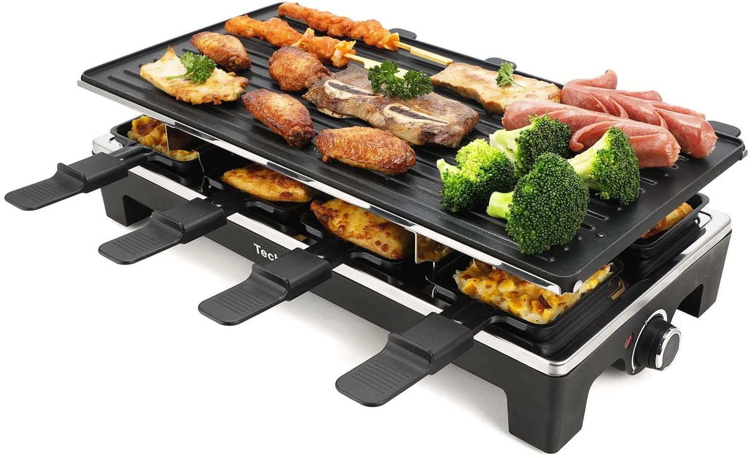 Techwood Raclette Grill Raclette Party Grill Electric BBQ Grill Indoor