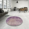 thumbnail image 3 of Ahgly Company Indoor Rectangle Contemporary French Lilac Purple Persian Area Rugs, 3' x 5', 3 of 6